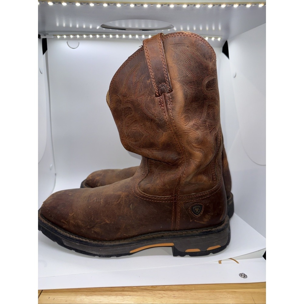 Ariat Groundbreaker Men's Wide Square Toe Work Boot, Brown 11D - Picture 7 of 9